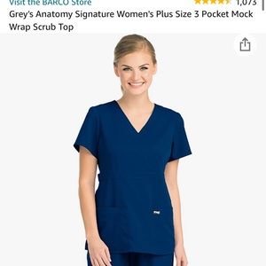 Grey's Anatomy Scrub Top- Navy